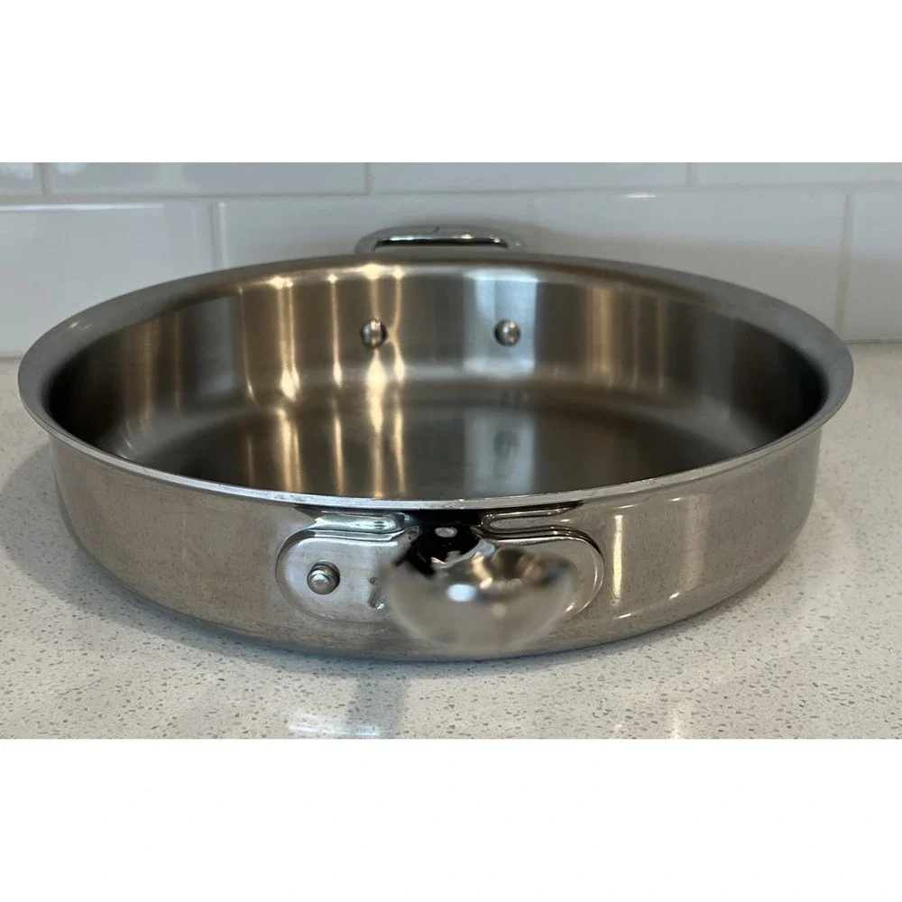 All-Clad Stainless Steel Sauté Saucepan 3 Quart 11 inches 3-ply Two Handle READ